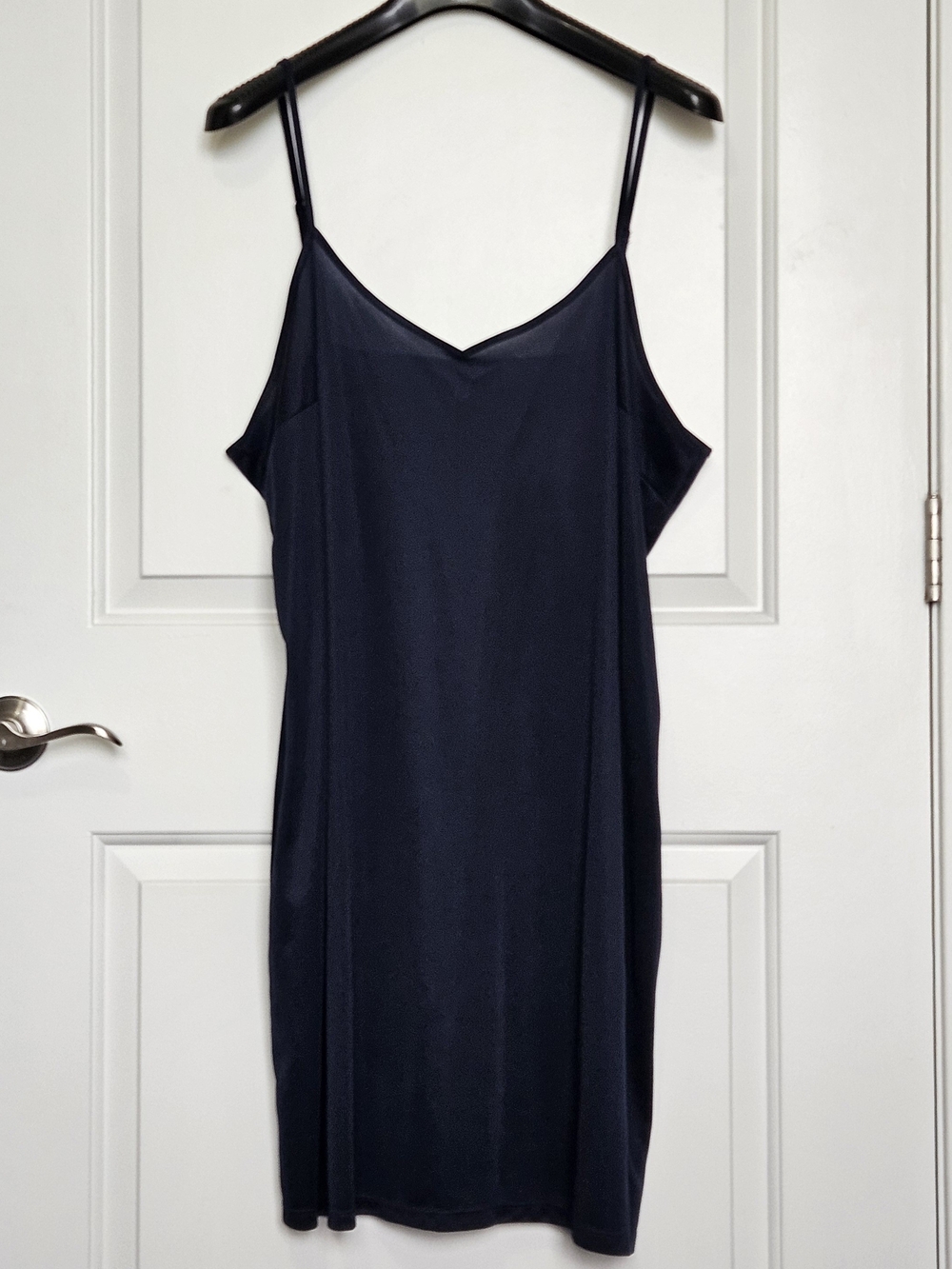 Time and Tru Women's Plus Size XXL Navy Slip Dress with Adjustable Straps